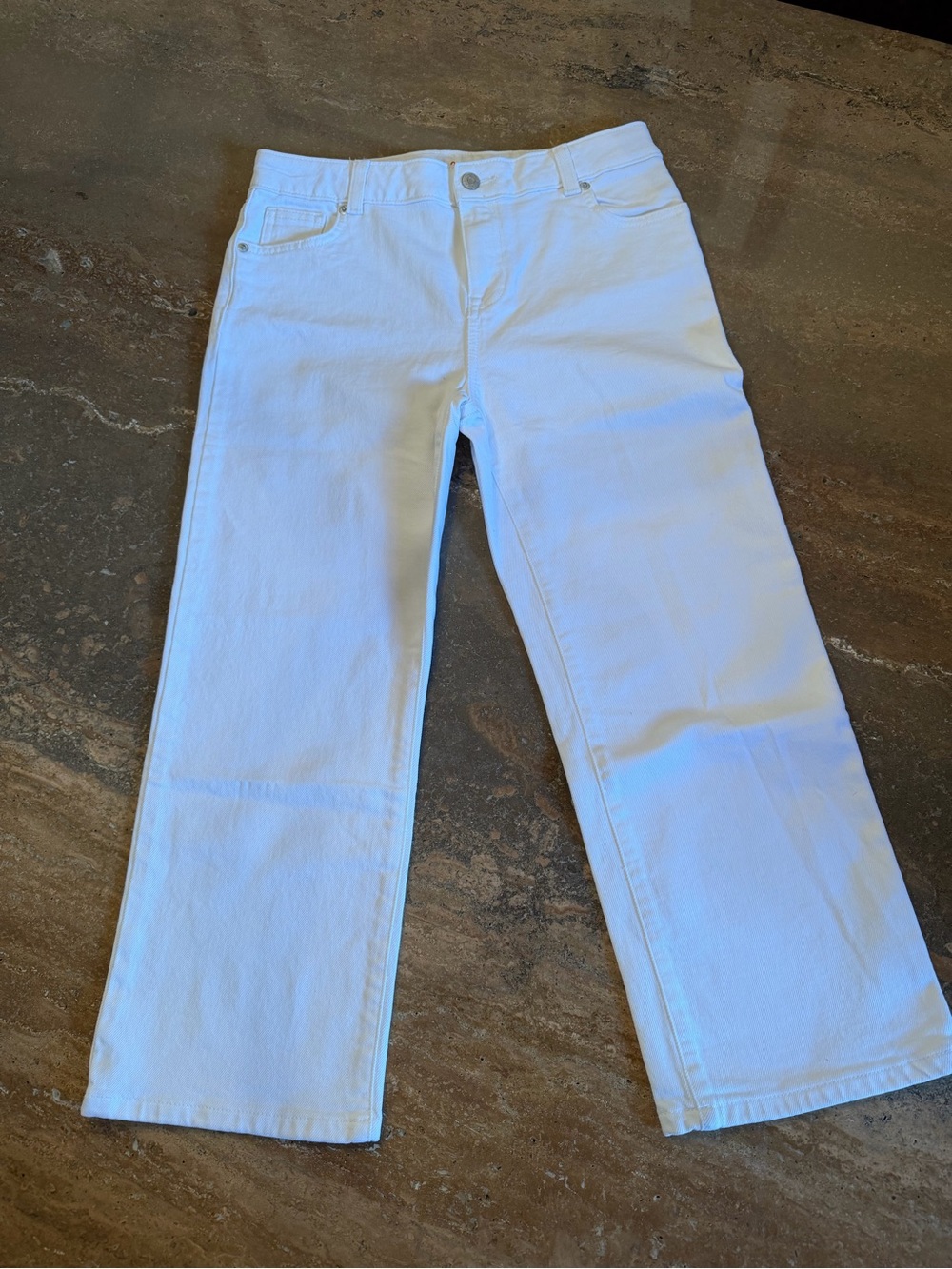 Cat & Jack Girl’s White Wide-Leg Jeans